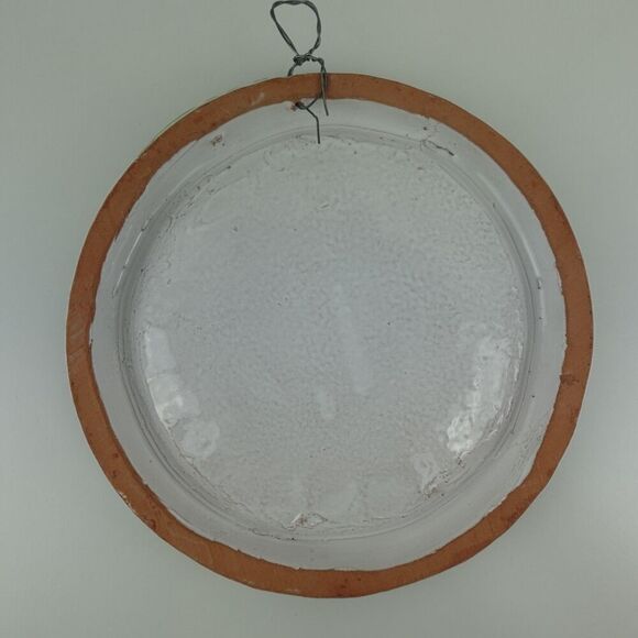 Italian Mary & Jesus with Angels Round Wall Plaque with Fruit Border - Picture 11 of 13